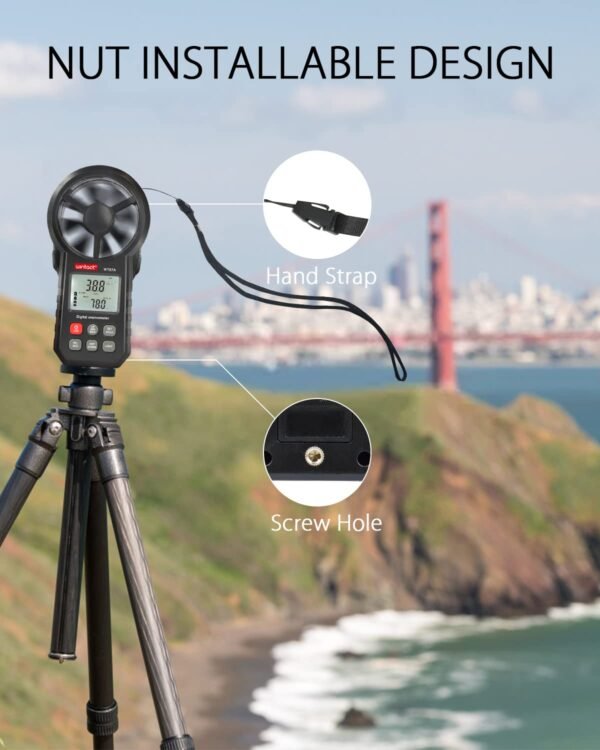 Wintact Handheld Anemometer, Digital Vane Wind Speed Meter Gauge——WT87A - Image 6