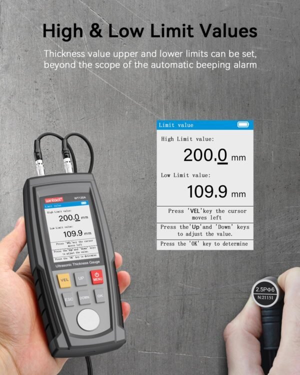 Wintact Digital Ultrasonic Thickness Gauge——WT130A - Image 3