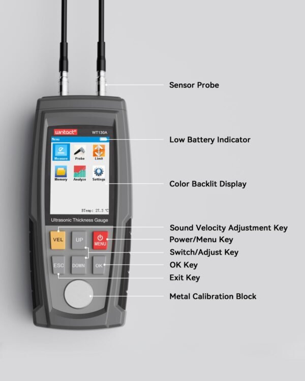 Wintact Digital Ultrasonic Thickness Gauge——WT130A - Image 7