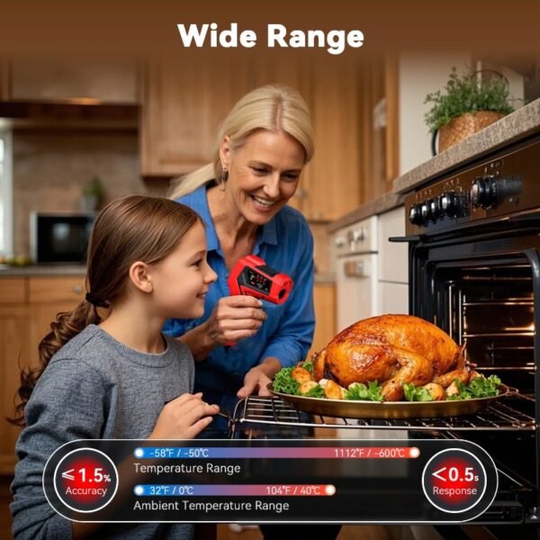 Wintact Laser Infrared Thermometer Gun -58℉ to 1472℉——WT313C - Image 2