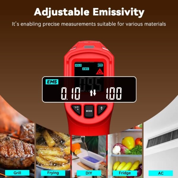Wintact Laser Infrared Thermometer Gun -58℉ to 1472℉——WT313C - Image 5