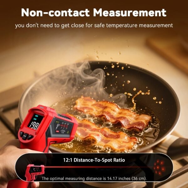Wintact Laser Infrared Thermometer Gun -58℉ to 1472℉——WT313C - Image 6