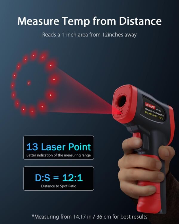 Wintact Infrared Temperature Thermometer Gun, Digital Non-Contact Laser ——WT327B - Image 5