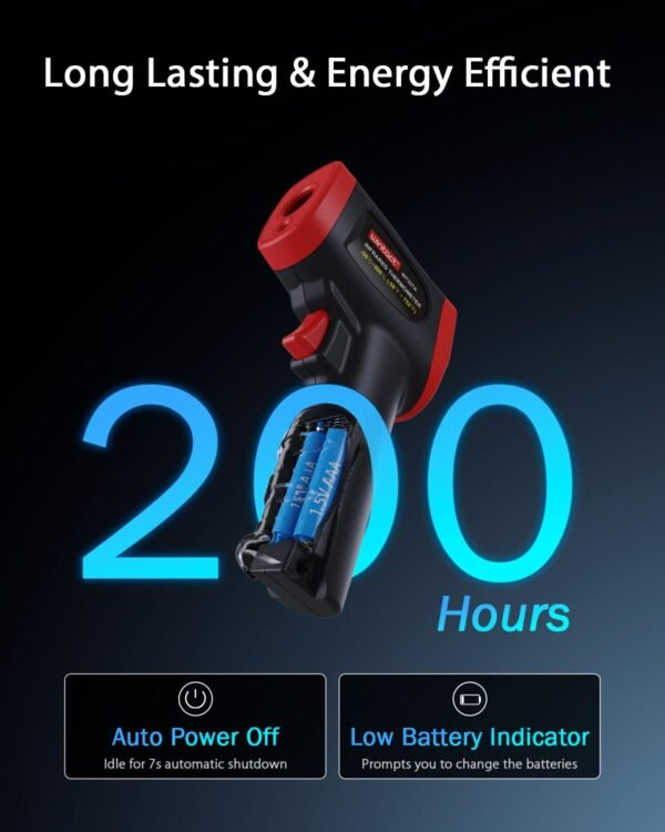 Wintact Infrared Temperature Thermometer Gun, Digital Non-Contact Laser ——WT327B - Image 6