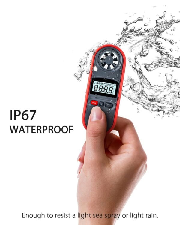 Wintact Handheld Anemometer, Digital Wind Speed Meter Gauge, Air Flow Velocity Tester with Measuring Wind——WT816A - Image 3